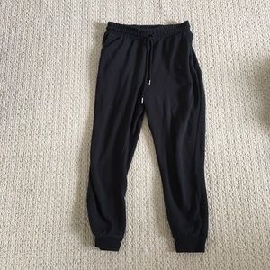Black high waisted joggers